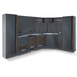 Komplett Verkstadsutrustning 15 Moduler Rostfritt MDF 554 kg, BETA