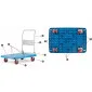 Warehouse Platform Trolley 300 kg, Polyurethane Wheels, HiGHER