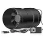 Kanalfläkt 150 mm, mycket tyst drift med hastighetsregulator