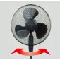 Stark golvfläkt 40 cm (16) 50W, stabil, teleskopfot 135 cm, oscillerande
