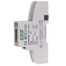 1-fas 230V elektronisk energimätare med impulsutgång, IP20, F&F