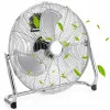 Golvfläkt 50 cm 120 W med 3 hastigheter, Justerbar Lutning, Kromad Metallram