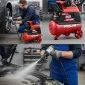 Oljesmord Kompressor 24L, 169 l/min, 8 bar, 1500W, 2850 RPM, 20 kg, 3-lagers Stål, Proline