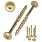 Structural timber wood screw with washer head TX, C4, yellow zinc, 4 x 30 to 6 x 200, 300 to 1000st per box, Klimas