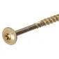 Structural timber wood screw with washer head TX, C4, yellow zinc, 4 x 30 to 6 x 200, 300 to 1000st per box, Klimas