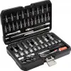 Socket Wrench Set 56 Pieces, Sockets 4-12 mm, Torx E4-E10, Ratchet 72T, Yato