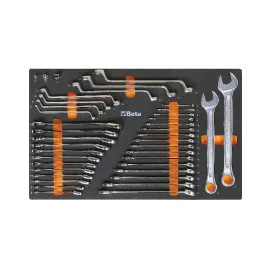 Wrench set 42 Combination Wrenches 6-27 mm, Ratchet & Quick Connectors, BETA Tools