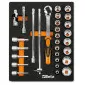Socket set 1/2 Inch, 29 Pieces, HEX Sockets Extensions Ratchets, BETA Tools
