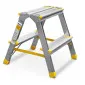Professional Double-Sided Step Ladder 2x2 Steps Aluminium 150 kg, Alve