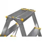 Professional Double-Sided Step Ladder 2x2 Steps Aluminium 150 kg, Alve