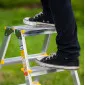 Professional Double-Sided Step Ladder 2x2 Steps Aluminium 150 kg, Alve