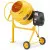 Concrete Mixer 200L 1500W 230V Cast Iron Ring Gear with Transport Wheels, Higher