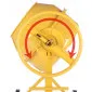 Concrete Mixer 200L 1500W 230V Cast Iron Ring Gear with Transport Wheels, Higher
