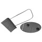 Snow Pusher with Wheels 77 x 45 cm Frost-Resistant Metal Strip Curved Handle 3.13 kg, Beast