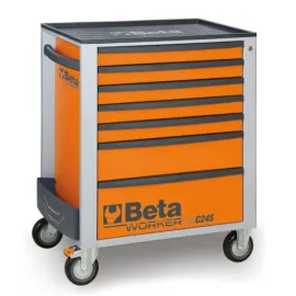 Verktygsvagn 7 Lådor 309 Verktyg Kullagrade 800 kg Kapacitet BW2400S, BETA Tools