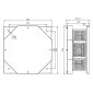 Roof Exhaust Fan Industrial EC Motor Stainless Steel 780m³/h 83W 190mm REF 190/800 EC, Eberg