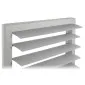 Ventilationsgaller Yttre Gravitationsjalusi 550x550mm PVC Grå, Vents-Group