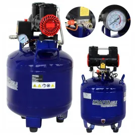 Oil-Free Compressor 50L 1500W 290L/min Round Quiet 75dB Folding Handle, Kraft&Dele