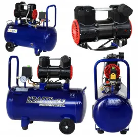 Oil-Free Compressor 50L 1500W 290L/min Quiet 75dB, Kraft&Dele