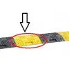 Speed Bump Middle Section 400x500x50 mm 8 kg Recycled PVC Black/Yellow