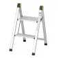 Folding Step Stool Mini Slim 2 Steps Aluminium 408x485x653mm, Stalco