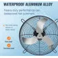 Industrial Wall Exhaust Fan 610mm Aluminium 4800m³/h 1400 RPM 115W EF-24-AC2, Vevor