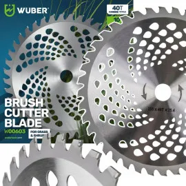 Röjsågsklinga 2st 255x25,4mm 40T Hårdmetalltänder med Reducerring 20mm, Wuber