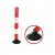 Flexible Delineator Post 100 cm 2.5 kg Red Reflective Tape Class II Rubber Base 27 cm