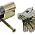 Brass Lock Cylinder, Symmetrical - 62 mm. 6 Special Security Type Keys. Lång Brass Screw 64 mm. On Card