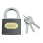 Grey Casting Iron Padlock 40 mm Heavy Type. Chrome Plated Hardened Shackle 3 Keys. Packed On Sliding Card