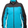 Ladies' Fleece Jacket, Turquoise and Grey, Size M, 290 g/m² Polyester, CE, LahtiPro