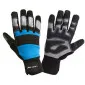 Handskar för mekaniker, st. 10, svart-blå, med reflex, spandex, PVC, CE, EN 420, LAHTI PRO L2807