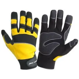 Gloves Mech. Black-Yellow L2808 10P, Card, 10 , CE, LAHTI
