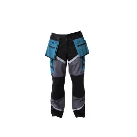 Pants with Refl. Stripes, Black-Grey-Turq., 3Xl , CE, LAHTI