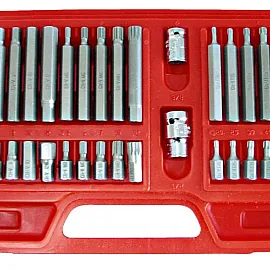 TORX Bit Sats, 40St Cv, T20-T55, M5-M12, HEX 4-12