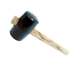 Gummiklubba med Trähandtag, 58 mm Diameter, 350 g, Mega