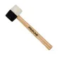 Rubber Mallet 340g, Wooden Handle, Black-White, Proline