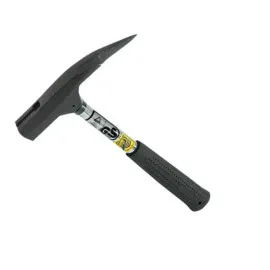 Roofing Hammer 600G. Gs Tuv Approved. Blackened Matt Head with Magnet To Keep Nails On. Steel Tube Handle Chrome Plated. Rubber Black Sleeve.