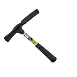 Masonry Hammer Type B Berlinski with Metal Handle with Blacrubber Sleeve. Drop Forged, Gs Approved. Head 600G, Finished Black Matt. Handle Chrome Plated