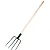 Fork 4-Teeth with Wood Stem Length 100 cm