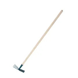 Simple Hoe with Fork with Wood Stem Length 110 cm