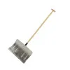 Snow Shovel 480 x 310 mm Aluminium, Sheet Metal Edge, Wooden Handle 32 mm, Profix