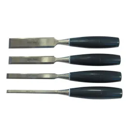 4Pcs Wood Chisels: 6, 12 , 18 , 24 mm