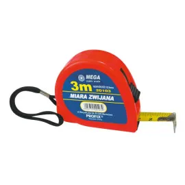 Måttband i plast med bältespänne, 5m/13 mm