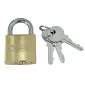 Brass Thin Padlock 63 mm Chrome Plated Hard. Shackle. 3Keys.