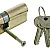 Brass Assymetrical Lock Cylinder 70 mm (3040). 3 Keys. Brass Screw 64 mm Lång.