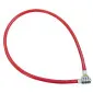 550 mm Cable Lock with 3 Digit Chrome Plated Lock. Cable of 6 mm in Blue Or Red PVC.