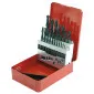 19Pcs HSS Drills set(1-10 mm)Red Metal Box Shrink Wrapped
