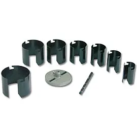 8 Pc Hole Saw set 2 - 26-63 mm with Hole Saw Plate and Leading Drill 6 mm. .