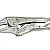 Lock Grip Pliers 180 mm. Rounded Jaws. Pliers Nickel Plated.
